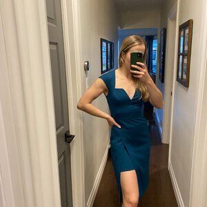 BCBGMaxAzria Teal Midi Dress